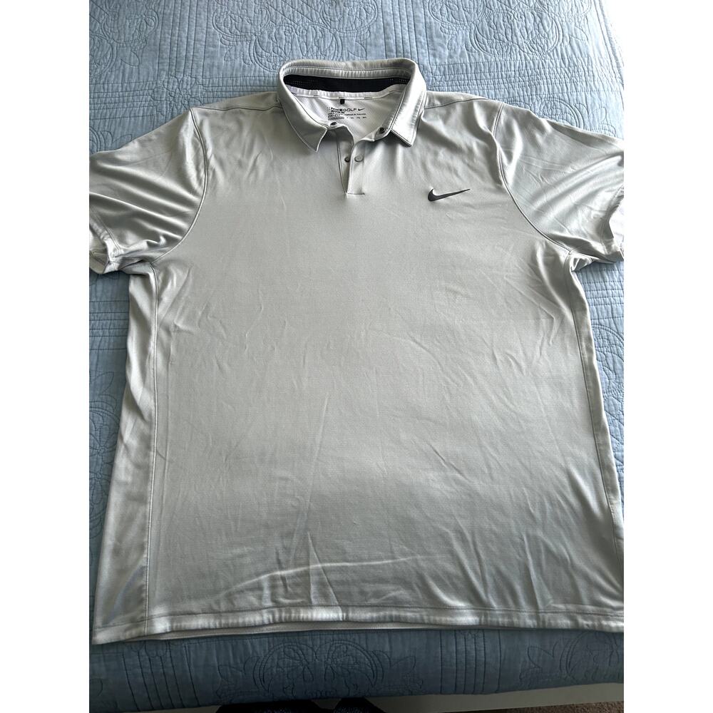 Men Nike Golf Polo Size XXL Gray Pre Owned